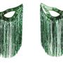 Imagem de Decoração De Máscara Grande Cromus Com Cortina Verde
