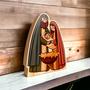 Imagem de Decoração de Natal Sagrada Família Estatueta em Madeira Enfeite Nascimento Jesus - WoodSpot