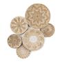 Imagem de Decoração de Parede Boho Kubohub - Conjunto de 6 Cestas Artesanais