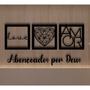 Imagem de Decoração de Quarto Kit Quadros Decorativos + Frase Abençoado por Deus.