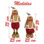 Imagem de Decoração Dupla Boneco Natal Ginger Biscoito Perna Ajustável 75cm