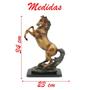 Imagem de Decoração Escultura Estátua Cavalo Dourado Ornamento Estatueta Resina