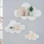 Imagem de Decoração Inf. Prateleiras Nuvem  Nicho 3 UN Quarto Branco