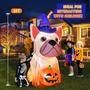 Imagem de Decoração Inflável de Halloween Zukakii - Abóbora de 1,5m com Chapéu de Bruxa