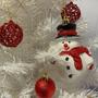 Imagem de Decoração Natalina 2 Boneco de Neve de Luxo pra Pendurar na Árvore de Natal