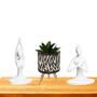 Imagem de Decoração para mesa kit 3 peças cerâmica branco