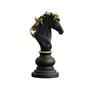 Imagem de Decoração Peças De Xadrez Preto Cavalo Escultura Média Estátua 16cm