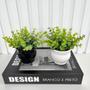 Imagem de Decoração sala quarto livro design + dupla vaso branco preto