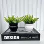 Imagem de Decoração sala quarto livro design + dupla vaso branco preto