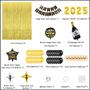 Imagem de Decorações de festa HeyMate Happy New Years 2025 Black Gold