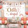 Imagem de Decorações de festa Jollyboom Boho Rainbow 1st Birthday Girl