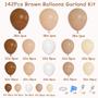 Imagem de Decorações de festa Ouddy Life Brown Balloons Garland 142 unidades