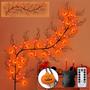 Imagem de Decorações de Halloween Willow Vine Twig Garland com 54 luzes LED