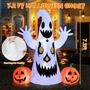 Imagem de Decorações infláveis de Halloween Aitey 2,2 m Ghost Pumpkin com LED