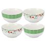 Imagem de Delicata Tigela Bonechina Verde Home&Co 500ml 4 Peças