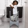 Imagem de Delta Children Little Jon-EE Ajustável Potty Seat and Step Stool, Branco/Cinza