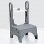 Imagem de Delta Children Little Jon-EE Ajustável Potty Seat and Step Stool, Branco/Cinza