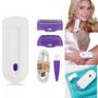 Imagem de Depilador Elétrico Touch Mini Recarregável Finishing Remove Pelos Facial Corporal Indolor