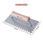 Imagem de Desempenadeira De Aço Com Cabo Anatômico Dentada Com Tamanho De 12 X 24 cm Durín