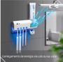 Imagem de Design elegante e eficaz: Porta Escova de Dente com Esterilizador UV Automático LED Branco.