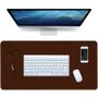 Imagem de Desk Pad 160x30 p/ Computador Notebook em Couro + porta copo