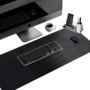 Imagem de Desk Pad 160x40 p/ Computador Notebook em Couro + porta copo