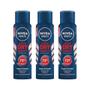 Imagem de Desodorante Aero Nivea 200Ml Men Dry Impact - Kit C/3Un