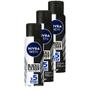 Imagem de Desodorante Antitranspirante Aerosol Nivea Men Invisible Black & White 150ml  Kit com três unidades