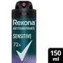 Imagem de Desodorante Antitranspirante Aerosol Rexona Masculino Sensitive 72h 150ml