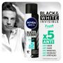 Imagem de Desodorante antitranspirante Masculino nivea Men invisible For Black  e  White fresh, aerossol, 1 unidade com 150mL