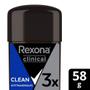 Imagem de Desodorante Rexona Clinical Clean Masculino 58g - Kit C/3 Unidades