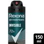 Imagem de Desodorante Rexona Invisible Masculino Aerosol Antitranspirante 72 horas 150ml
