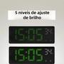 Imagem de Despertador Digital com Controle de Voz e Alarme Duplo - Display de Temperatura e Modo Noturno