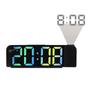 Imagem de Despertador Relógio Digital Termômetro Com Projetor Hora No Teto Alimentação 5V LE8138