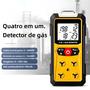 Imagem de Detector de Gás 4 em 1 - Oxigênio, CO, H2S e Combustível - Monitor de Qualidade do Ar