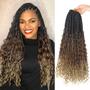 Imagem de Deusa Caixa Tranças Cabelo de Crochê Com Extremidades Encaracoladas 14 Polegadas Boêmias Caixa Tranças Tranças de Crochê 8 Pacotes 3X Tranças de Crochê Extensão de Cabelo Sintético para Mulheres Negras (22 Polegadas (Pacote de 8), M1B 30 27)