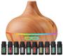 Imagem de Difusor de Aromaterapia Moderno com 7 Luzes e Óleos Essenciais de Alta Qualidade