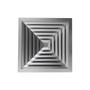 Imagem de Difusor Quadrado 4 Vias 40 X 40 Cm Com Registro Simples