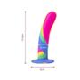 Imagem de Dildo com Ventosa Go Play Rainbow 17,4cm x 3,5cm A Sós Silicone Multicolorido