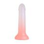 Imagem de Dildo com Ventosa Go Play Star Laranja A Sós em Silicone Flexível com Ventosa 17,5cm 3,3cm