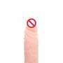 Imagem de Dildo Protese Penis Realistico Pele Clara Flexible Vibrator Maciço com Vertebra 17 x 4,5 cm