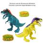 Imagem de Dinossauro de Brinquedo Anda Sons e Solta Fumaça de Controle