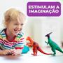 Imagem de Dinossauro Kit 12 Peças Borracha Para Crianças Brinquedo