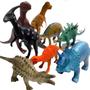 Imagem de Dinossauro Kit 8 Unidades Brinquedo Dino de Borracha Dino World