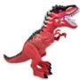 Imagem de Dinossauro Rex com 02 ovinhos Anda Mexe a Cabeça Luz e Som Vermelho