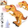 Imagem de Dinossauro Rex De Brinquedo Solta Fumaça Anda C/ Luz E Som - Amoria