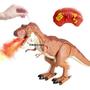 Imagem de Dinossauro Rex Recarregável Controle Remoto Infravermelho Sons Luz Solta Fumaça