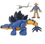 Imagem de Dinossauro Stegosaurus e Dr. Grant  Jurassic World Dominion Imaginext Fisher Price Mattel