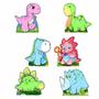 Imagem de Dinossauros Bebês Cute Kit 2 Baleiros Com 6 Displays De Mesa