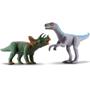 Imagem de Dinossauros Bonecos De Brinquedo Triceratops E Velociraptor - Silmar